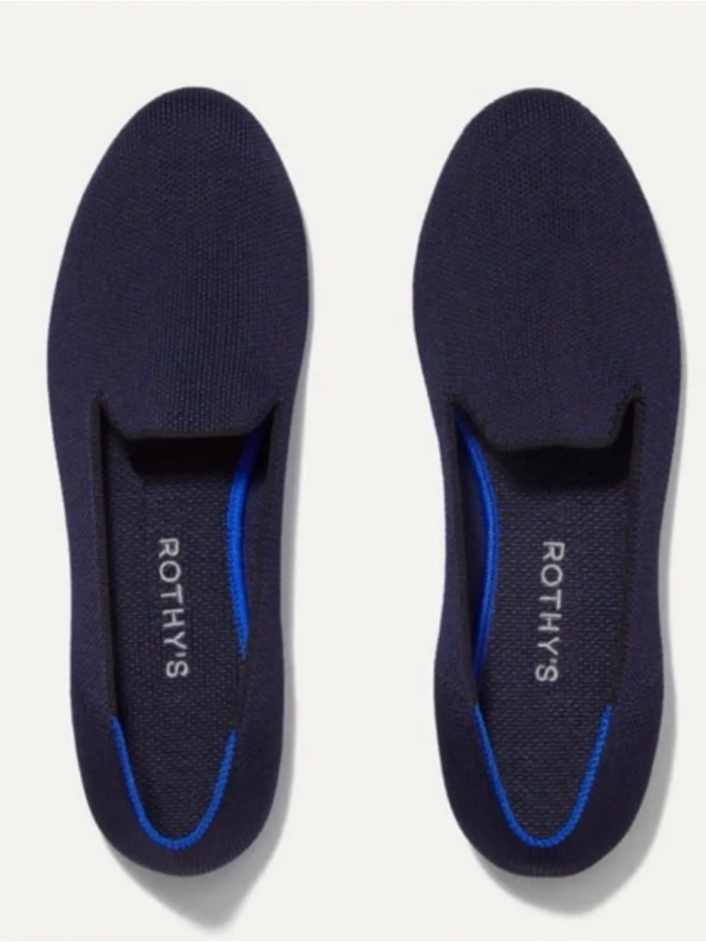 Rothy’s navy blue rounded toe loafers size 10